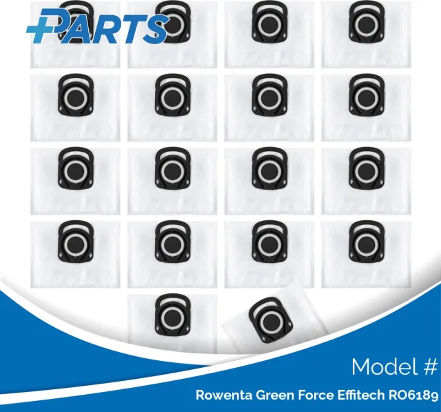 Plus.Parts Rowenta Green Force Effitech RO6189 Stofzakken (18 Stuks, Plus.Parts® alternatief voor ZR200540) Overig