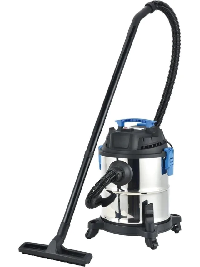 Klarven Stofzuiger Zilver - 3-in-1 Nat- en Droogzuiger - Krachtige 1200W Zuigkracht met Blaasfunctie - Tank 15 Liter