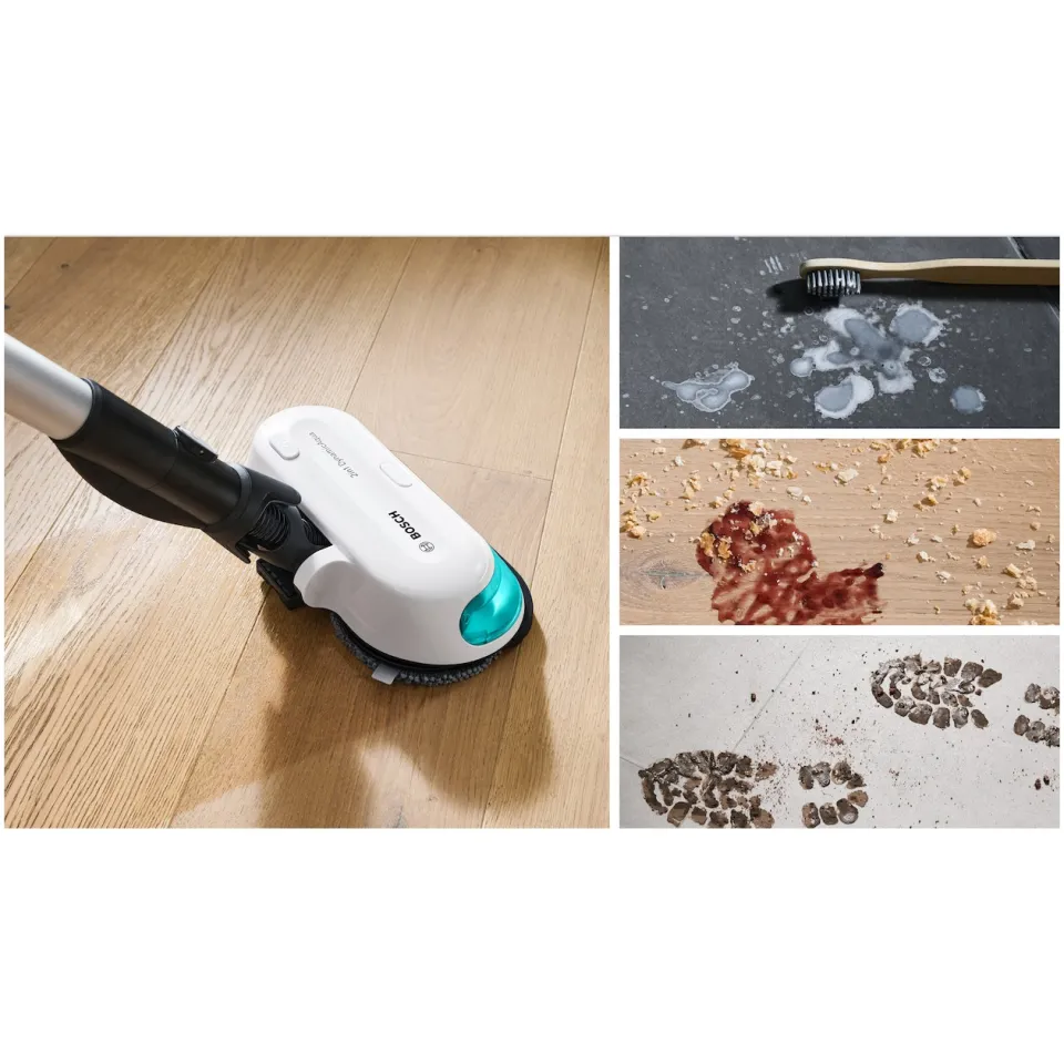 Bosch Unlimited 7 BCS712HYG5 steelstofzuiger met dweilfunctie wit, foto 3