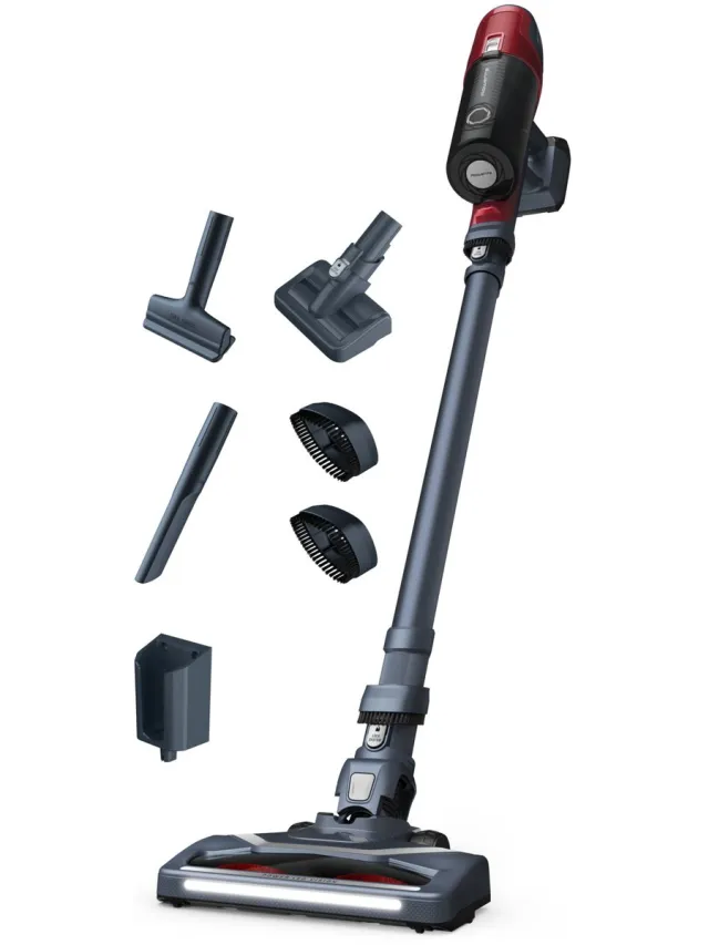 Rowenta X-Pert 6.60 RH6878 - Steelstofzuiger - Draadloos - Lichtgewicht - 100 Airwatt - LED verlichting zuigmond zuigmond - 45 min.gGebruikstijd rood/grijs