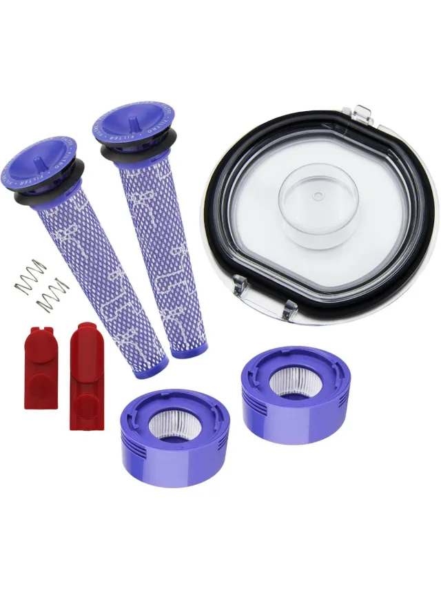 Plus.Parts Dyson V7 en V8 Reparatie- en Onderhoudsset (Filters, Stofbakdeksel, Ontgrendelknoppen, Plus.Parts® alternatief voor 965661-01 / 967478-01) Overig