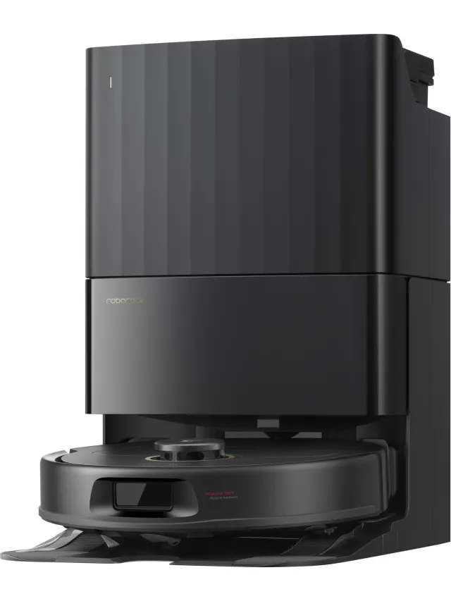 Roborock Qrevo S5V-Robotstofzuiger met dock-12000 Pa zuigkracht-FlexiArm-dweilen-Reactief obstakel vermijden-Dubbele anti-klitfunctie-Warmeluchtdroging-Obstakelvermijding en slimme navigatie-Zwart