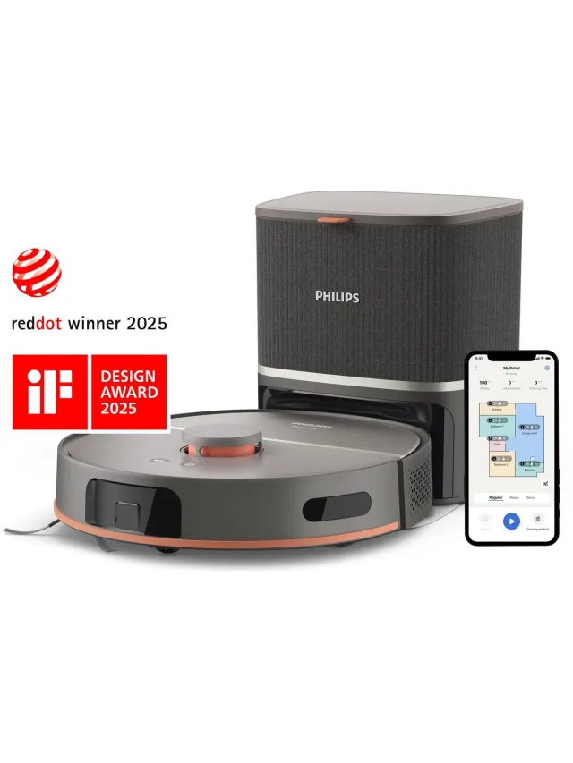 Philips XU5100/10 - Robotstofzuiger - Automatisch Opruimen - Laser LDS - 10000 Pa Grijs