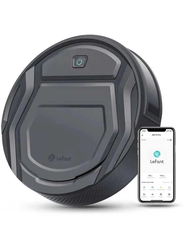 Lefant® CYRO - Robotstofzuiger - Robot Stofzuiger - Robotstofzuigers - Automatisch opladen - via Wi-fi/app/Alexa - 120min looptijd - Zwart