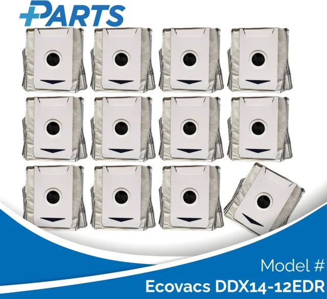 Plus.Parts Ecovacs DDX14-12EDR Stofzakken (12 Stuks, Plus.Parts® alternatief voor DDB030031) Overig
