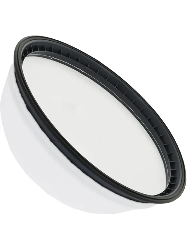 Multaparts katoenen motorfilter met rand geschikt voor Nilfisk VP300 series | Alternatief voor origineel 1471432500 | ø 32 cm x 9,5 cm hoog Wit