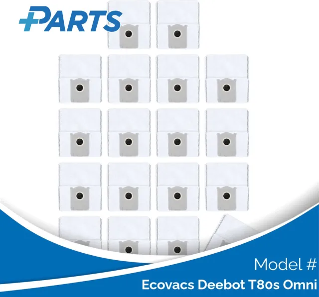 Plus.Parts Ecovacs Deebot T80s Omni Stofzakken (18 Stuks, Plus.Parts® alternatief voor DDB030041) Overig