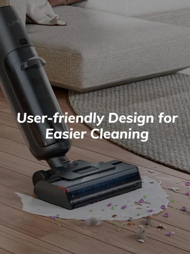 HomeGoodies ILIFE W90 Pro Draadloze Vloerwasser 3-in-1 – Stofzuigen, Dweilen & Wassen in Één Beweging – 7000Pa & Zelfreinigend – Voor Elke Harde Vloer zwart