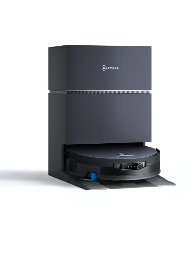 Ecovacs DEEBOT X12 PRO OMNI - Robotstofzuiger – FocusJet 46.000 Pa vlekbehandeling – Herbruikbare stofbak – PowerBoost snelladen– 22.000 Pa zuigkracht – Boosted by Airflow rate 22l/s - OZMO Roller 3.0 – ZeroTangle 4.0 – AIVI 3D 4.0 – 75°C heet water zilver