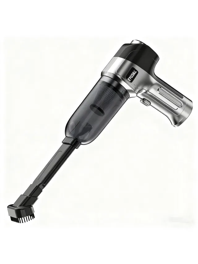 EYUSALL Bürstenlos Handstaubsauger voor Auto - 3-in-1 Multifunctioneel (Saugen,Opblazen & Blazen) voor Auto,Binnenhuis & Meer zwart