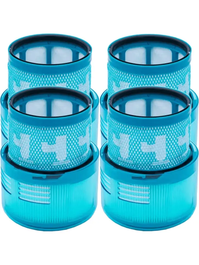 Promessa-Solutions 4 stuks HEPA-filter geschikt voor Dyson G5 Gen5 Detect Absolute, Detect Fluffy stofzuiger - vervangingsfilter motorfilter - Promessa-Solutions blauw