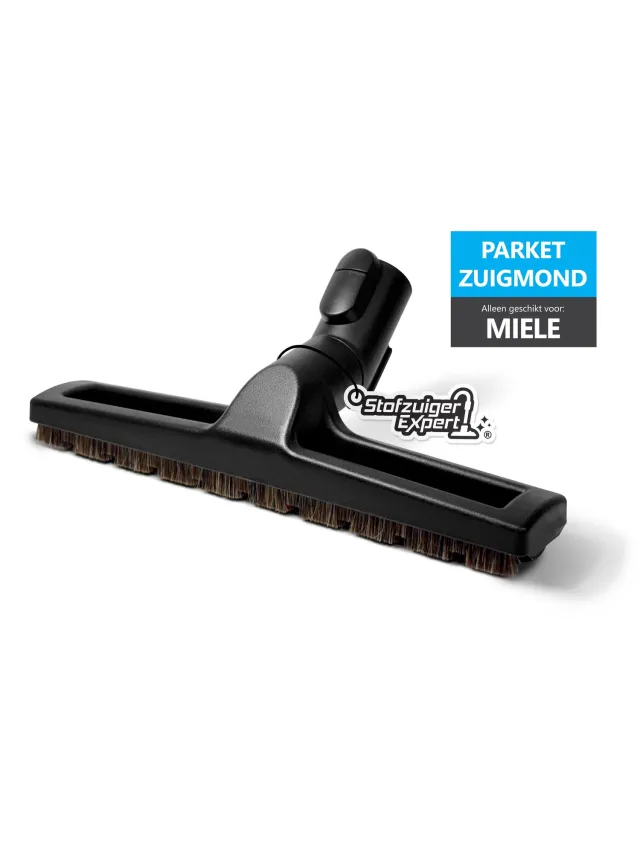 Stofzuiger Expert Vervangende Parket Zuigmond geschikt voor alle Miele stofzuigers + Kliksysteem- Zwart Stofzuigermondstuk - Premium Parketzuigmond - Harde vloeren Parketborstel Geschikt voor alle modellen van Miele O.a. Guard L1, M1, S1, C1, C2, C3 series en meer Miele Parket Klassiek