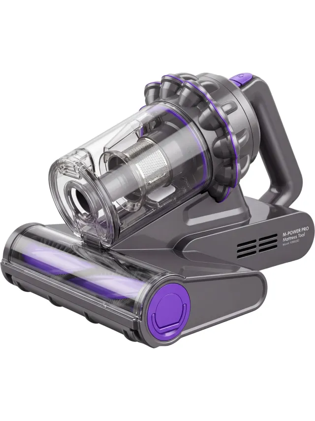 Powell Matras reiniger - Tapijtreiniger - Huisstofmijt stofzuiger - UV Bedstofzuiger - 350W - 20.6L Reservoir - Grijs