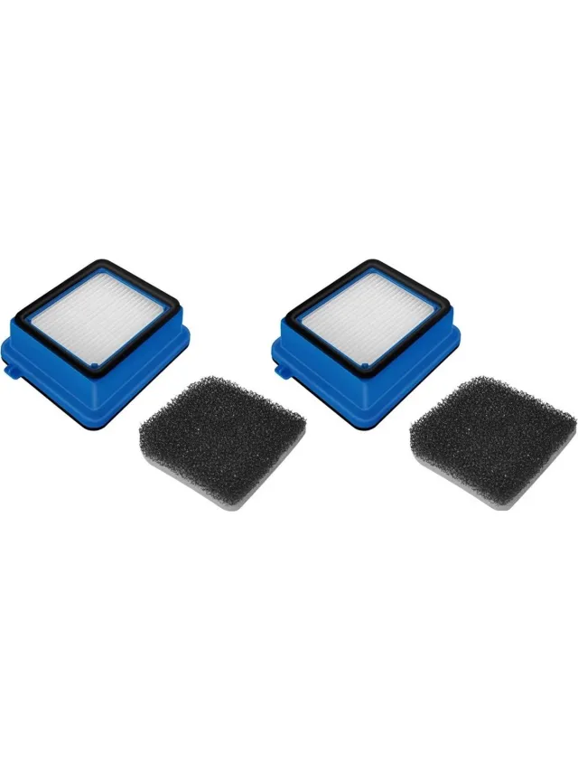Stuyver Filter Set geschikt voor AEG - 2x - Stofzuigerfilter QX6, QX7, QX8-2 Stofzuigers - Vervangbare Onderdelen - Wasbaar HEPA Filter Blauw