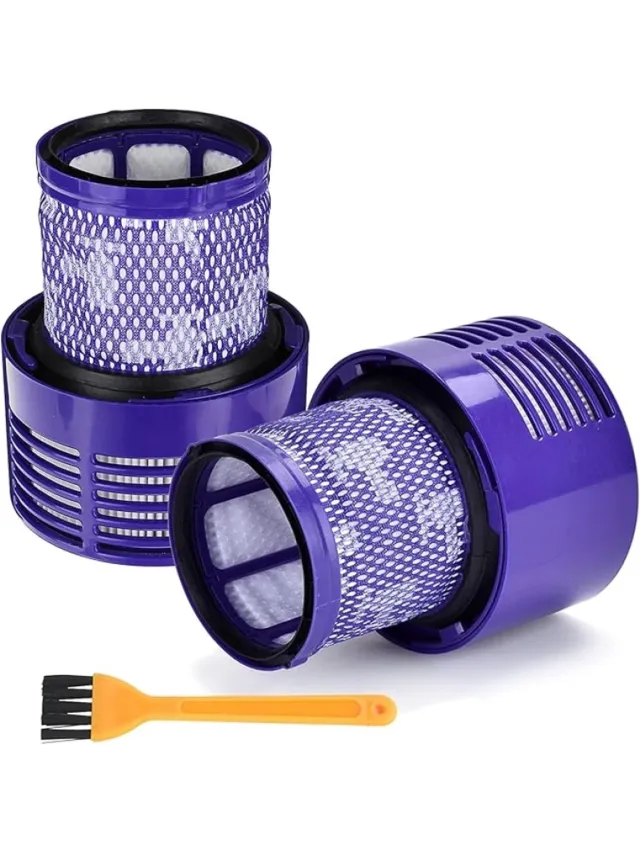 RALA 2Pack V10 Filter voor Dyson - Vervangingsfilter voor V10 Cyclone, Absolute, Animal, Motorhead, Total Clean en SV12 steelstofzuigers Paars