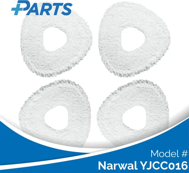 Plus.Parts Narwal YJCC016 Dweilpads (4 Stuks, Plus.Parts® alternatief voor CP-PJ-A00087-00-00) Overig