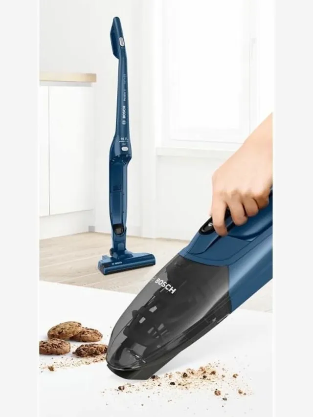 Bosch BCHF216S - Steelstofzuiger en kruimeldief in 1 Blauw