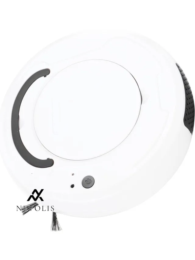 Nevolis 3-in-1 Robot Vacuum Cleaner Sweep-Vacuum Mop Slim 1300PA Hard Floor Suction Pet Hair White vacuum cleaner . Wit