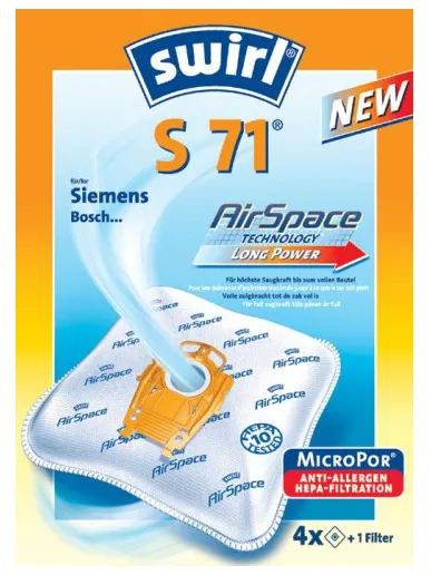Swirl S 71 AirSpace stofzuigerzak