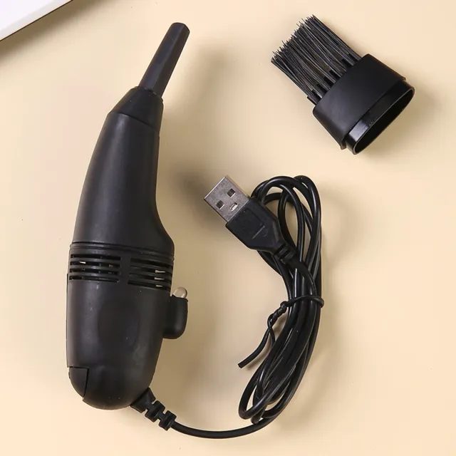 oneay USB mini-stofzuiger, geluidsarm, grote capaciteit, draagbare toetsenbordreiniger, zwarte computertoetsenbordreiniger