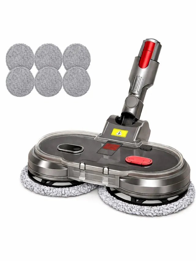 Nifkos Mop Dweil geschikt voor Dyson Steelstofzuiger - Mondstuk Accessoires Opzetstuk & Dweilsysteem voor V7 / V8 / V10 / V11 / V15 series - Vloerwisser en Vloermop - Nat & Droog - Inclusief 2 dweilmops Mop Dweil geschikt voor V7 / V8 / V10 / V11 / V15