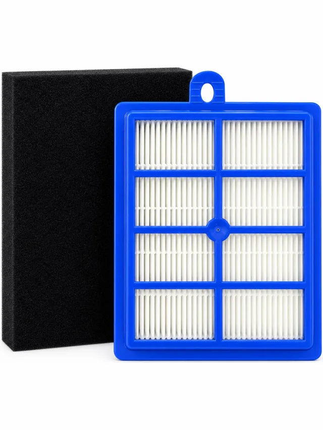 Fixem stofzuiger filter set HEPA H12 LX7 LX8 series, geschikt voor AEG Electrolux 1184255014 9001677682 - schuimfilter uitblaasfilter EFH12 FC8031 Zwart