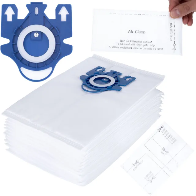 Rosfix Stofzuigerzak Vervanging Set - 12 Stuks, 99,9% Filtratie - 18×29,5×11 Cm
