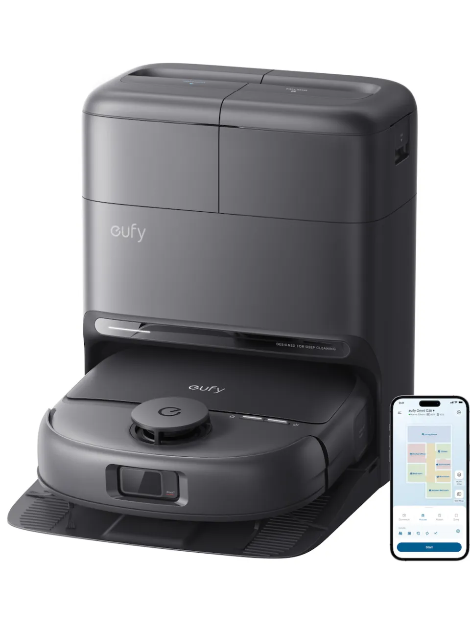 Eufy Omni C28 robotstofzuiger zwart, foto 2
