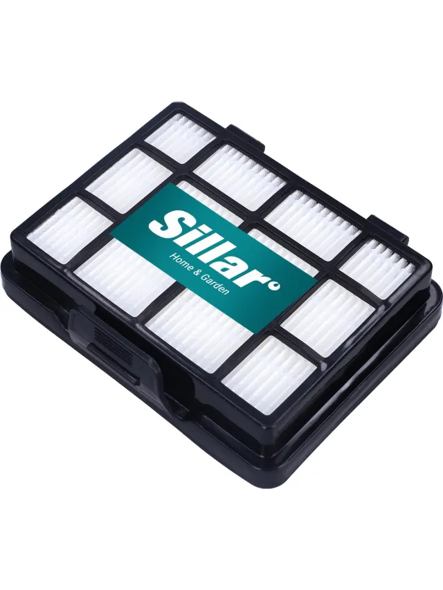 Sillar stofzuigerfilter, wasbaar, HEPA-filter, herbruikbaar, geschikt voor Bosch Serie 2, Amica Surazo, Yugo Ora stofzuigers, vervanging 17001740 / BBZ152EF - 17006053, 1 stuck WIT, ZWART
