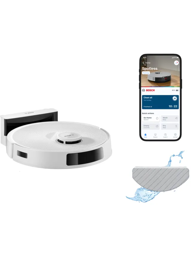 Bosch Bcrc1w - Robotstofzuiger Met Dweilfunctie Wit