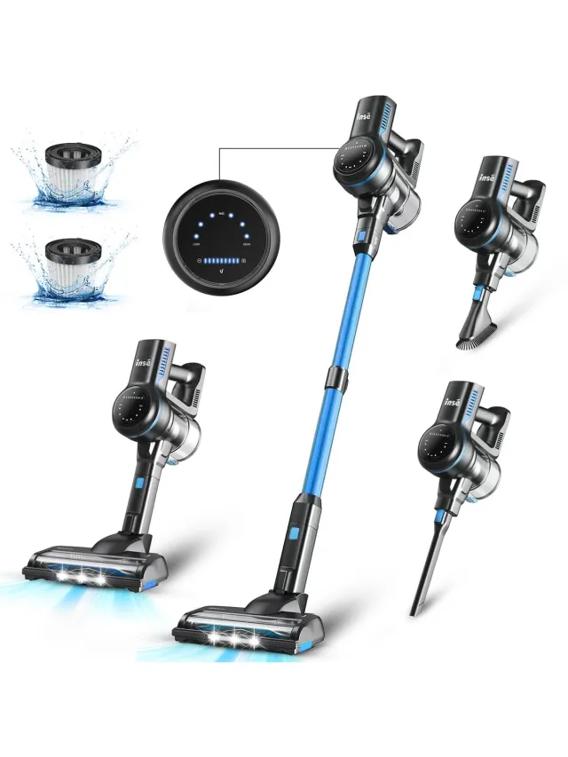 Inse Draadloze steelstofzuiger, INSE, S7P, blauw, 6-in-1 lichtgewicht steelstofzuiger, 26 kPa, 45 min. gebruiksduur, 65 dB, 265 W, 1 l tank