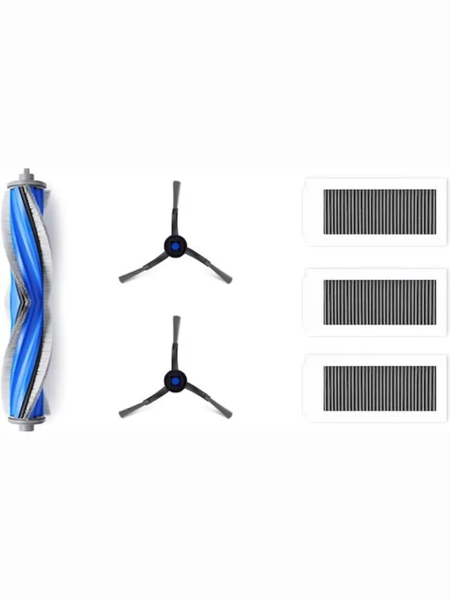Ecovacs DEEBOT X5 familie - Service Kit Standard - 1x Anti-Tangle Hoofdborstel 2x Zijborstels (zwart) 3x Antibacteriële High Efficiency Filters Divers
