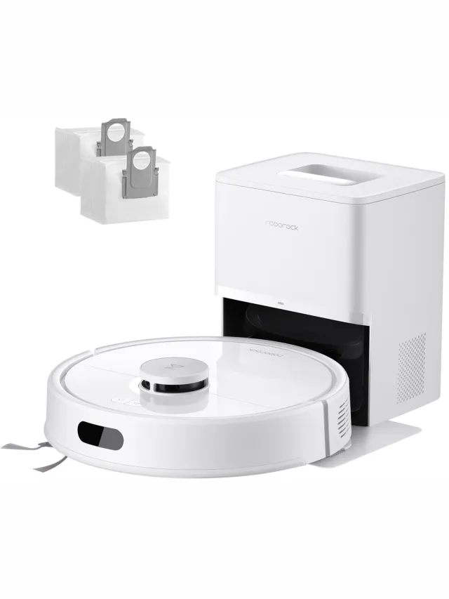 Roborock Q7 L5+ Set-Robotstofzuiger-Dubbel Anti-Tangle Systeem-8000 Pa Zuigkracht-Elektronische Watertank-LiDAR-Navigatie-Ideaal voor Tapijten en Dierenharen-Wit