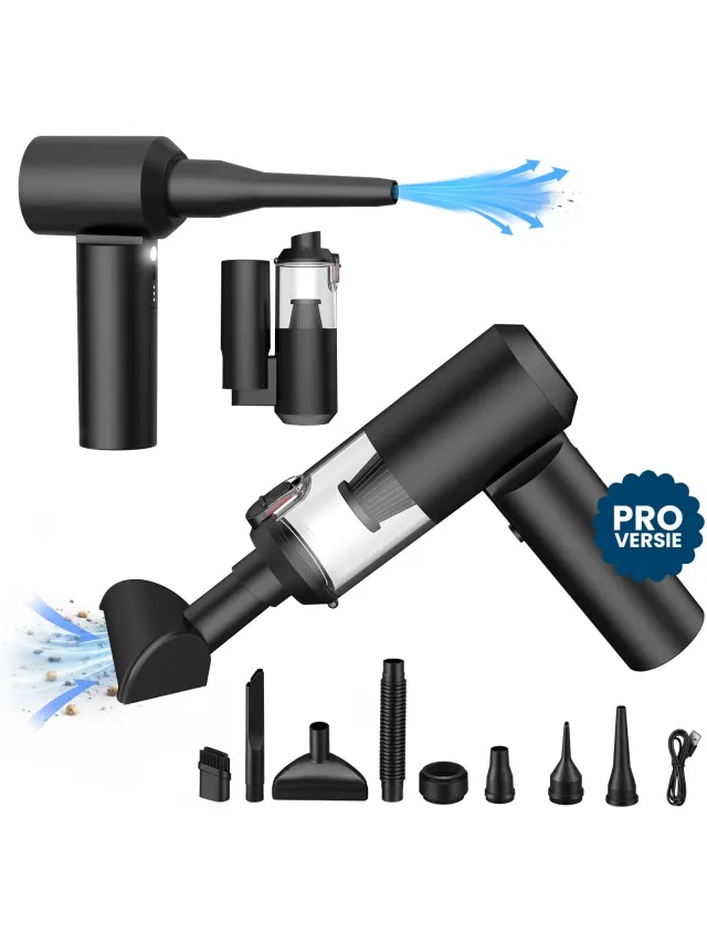 CarMe 2-in-1 Auto Stofzuiger Pro Handstofzuiger Zwart
