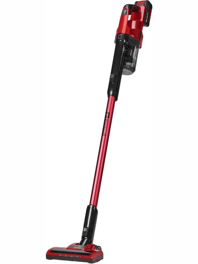 Einhell Accu Steelstofzuiger TE-SV 18 Li Kit - Power X-Change - 18 V/Li-ion - 0,6 L reservoir - 4 LED's - ECO/BOOST modus - Gemotoriseerd vloermondstuk - Incl. 4.0 Ah accu en lader Rood