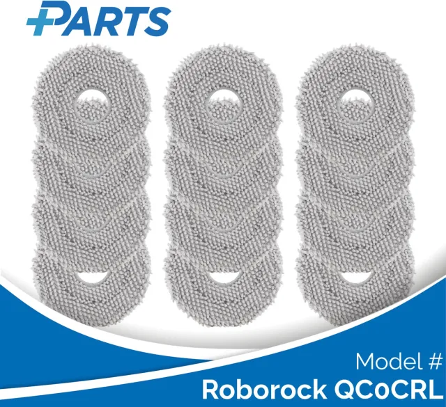 Plus.Parts Roborock QC0CRL Dweilpads (12 Stuks, Plus.Parts® alternatief voor 8.02.0246) Overig