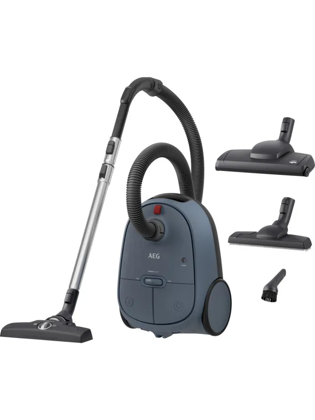 AEG AB61A4DB Animal 6000 - Stofzuiger met zak - Parketborstel - Dierenhaar - Turboborstel - Hepa filtratie - Vacuum cleaner - Alle vloertypen - 650 watt - Lang snoer 12m bereik - Blauw - Compact design - 3 extra accessoires