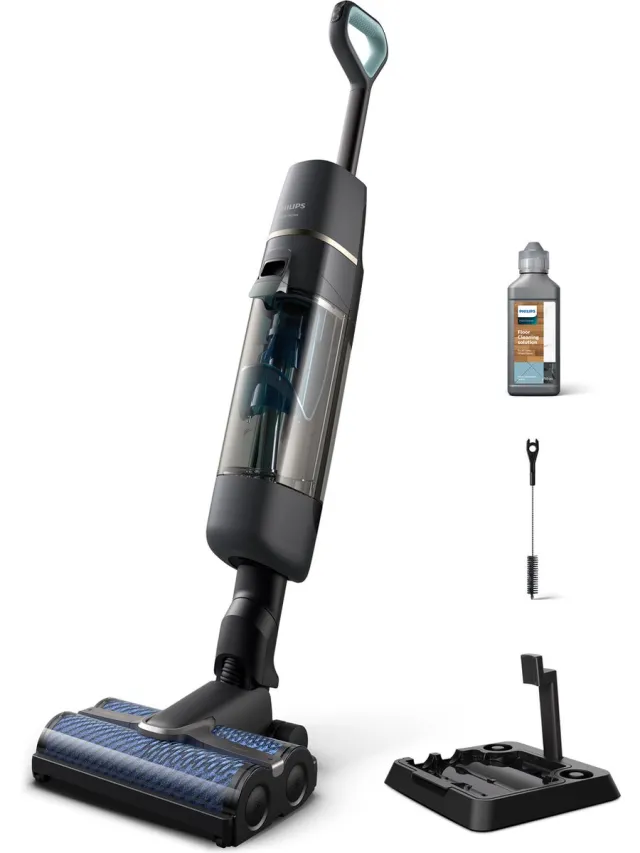 Philips AquaTrio Cordless 7000 Series XW7110/01 - Steelstofzuiger Draadloos met Dweilfunctie - Grijs - + Vloerreiniger Niet beschikbaar