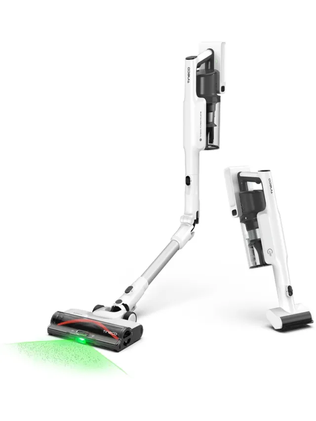Tineco A50S steelstofzuiger - draadloos - 185 Watt - 180° buigbare stang - 70 min accuduur - LED display Wit