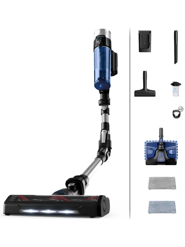 Rowenta RH20CO X-Force Flex 9.60 Allergy Aqua steelstofzuiger blauw Grijs