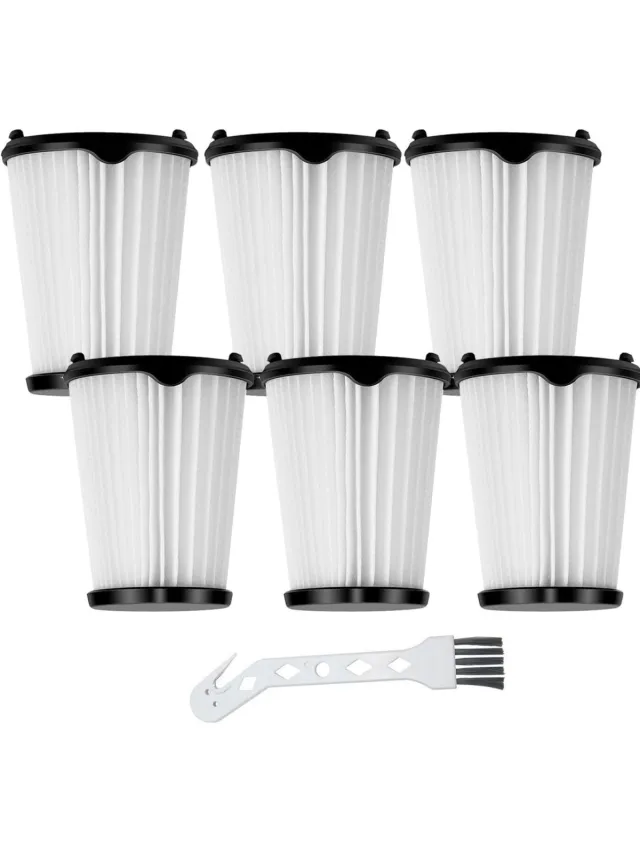 GelldG Filterpatronen – 7-delige set – Geschikt voor AEG Ergorapido snoerloze stofzuigers, accessoires & vervangingsfilters (AEF150) – Geschikt voor alle modellen uit de CX7-2- en QX8 Animal X Power-series: CX7-2-45an, CX7-2-i360, CX7-2-s360 Wit