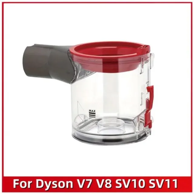 17 Parts Stofreservoir 0,54L Geschikt voor Dyson V7 & V8 – Compatibel met SV10 & SV11 – Transparante Vervangende Stofcontainer – Reserveonderdeel voor Draadloze Steelstofzuiger – Eenvoudig te Reinigen Grijs