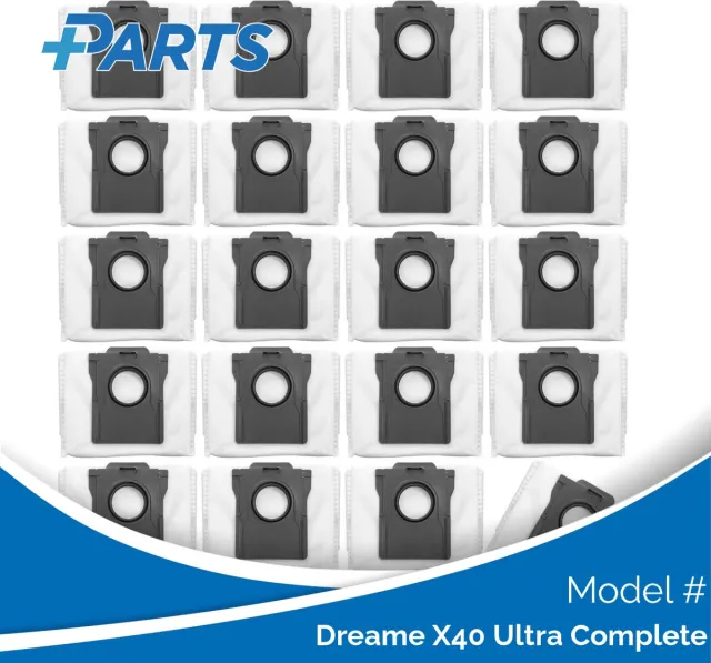 Plus.Parts Dreame X40 Ultra Complete Stofzakken (20 Stuks, Plus.Parts® alternatief voor RDB8) Overig