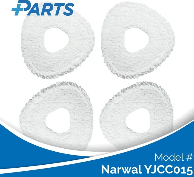 Plus.Parts Narwal YJCC015 Dweilpads (4 Stuks, Plus.Parts® alternatief voor CP-PJ-A00087-00-00) Overig