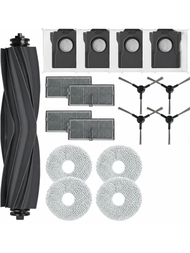 Cokar 17-delige accessoire set voor stofzuigers - geschikt voor Dreame L40 Ultra AE/D20 Ultra / RLD31SE / Mova E40 Ultra: hoofdborstel - filter - dweil . Accessoires geschikt voor Dreame L10s Ultra Gen 2-stofzuiger Multicouleur