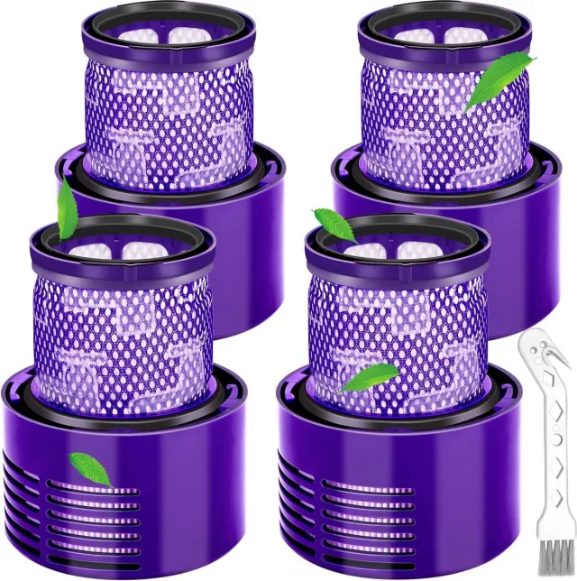 San Marque Filter geschikt voor Dyson V10 SV12, vervangingsfilter voor de V10 SV12-stofzuigerserie voor Dyson Cyclone V10 Absolute/Animal/Total Clean/Motorhead, vervanging voor # DY-969082-01 (4 verpakkingen)