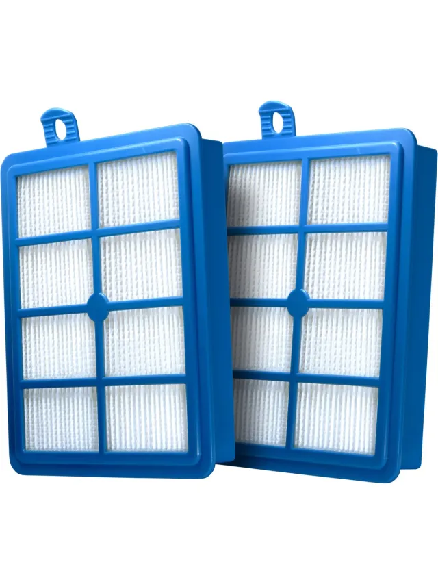 Dparts 2x Dparts HEPA filter geschikt voor Philips AEG Electrolux - H12 stofzuiger hepafilter voor Performer - PowerPro - Jetmaxx series - stofzuigerfilter allergiefilter - nr. FC8031 - FC8031/01 - AFS1W - EFH12W Blauw