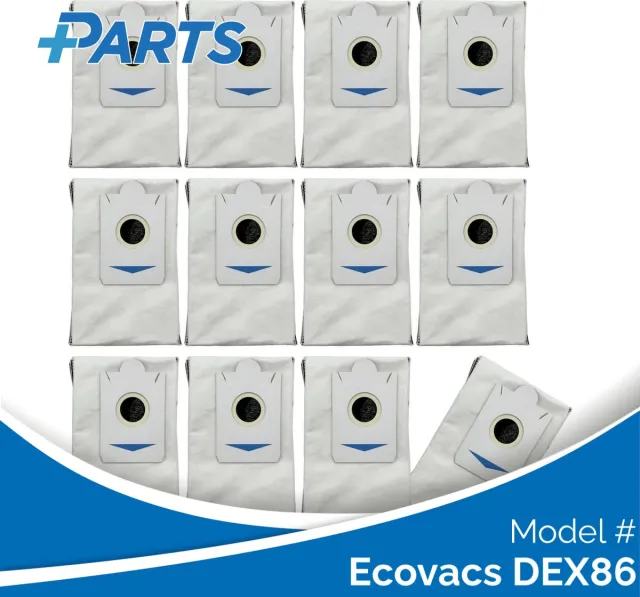 Plus.Parts Ecovacs DEX86 Stofzakken (12 Stuks, Plus.Parts® alternatief voor DDB030025) Overig