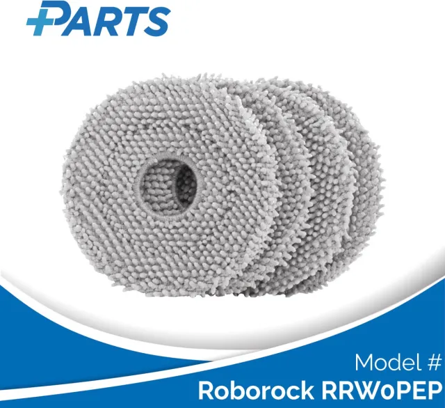 Plus.Parts Roborock RRW0PEP Dweilpads (4 Stuks, Plus.Parts® alternatief voor 8.02.0246) Overig