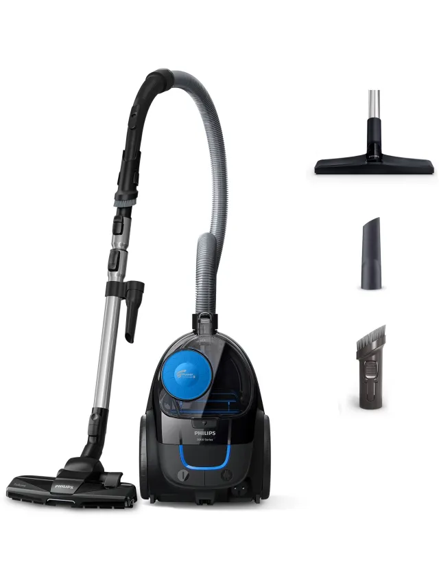 Philips Stofzuiger zonder Zak FC9331/09 - Alle Vloertypen - Sterke Zuigkracht - Met H13 Allergiefilter - Met Extra Mondstuk - Blauw Zwart